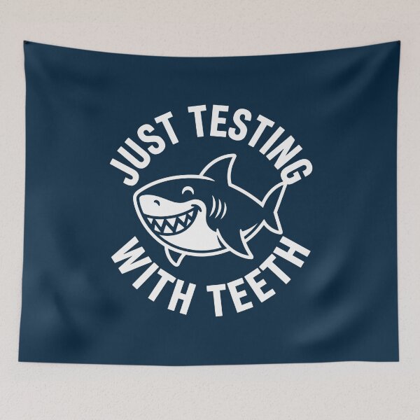 Item preview, Just Testing With Teeth Smiling Shark Wildlife designed and sold by SplashTastic.