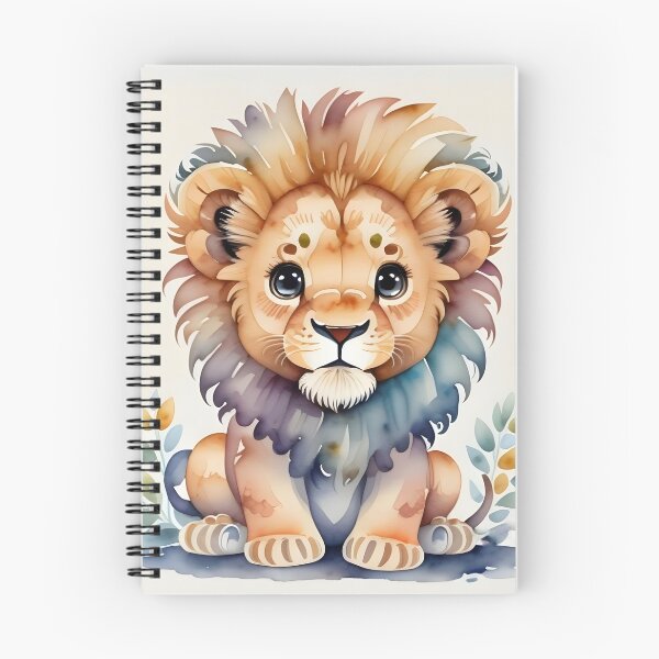 Item preview, Cute Watercolor Lion Cub | Whimsical Baby Animals Nursery Decor | Pastel Safari Jungle Illustration designed and sold by SergioMiklos.