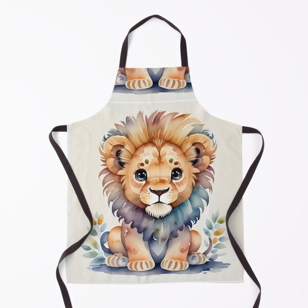 Item preview, Cute Watercolor Lion Cub | Whimsical Baby Animals Nursery Decor | Pastel Safari Jungle Illustration designed and sold by SergioMiklos.