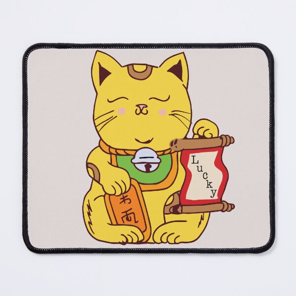 Item preview, Yellow Lucky Cat designed and sold by LauraCoxArt.