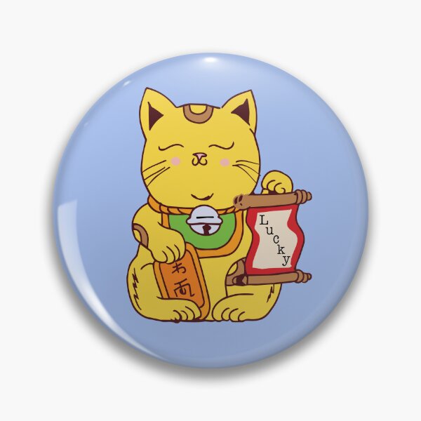 Item preview, Yellow Lucky Cat designed and sold by LauraCoxArt.