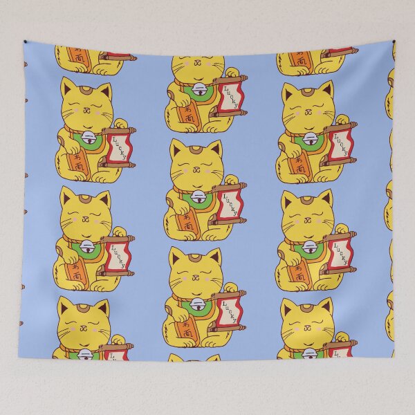 Item preview, Yellow Lucky Cat designed and sold by LauraCoxArt.