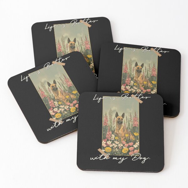 Item preview, Funny Belgian Malinois Life is Better Floral Cottagecore Mom Dad Kids designed and sold by rafaeltto.