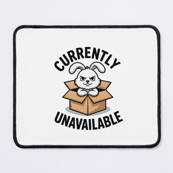 Item preview, Funny Introvert Rabbit Currently Unavailable Sticker designed and sold by Mr-wow.