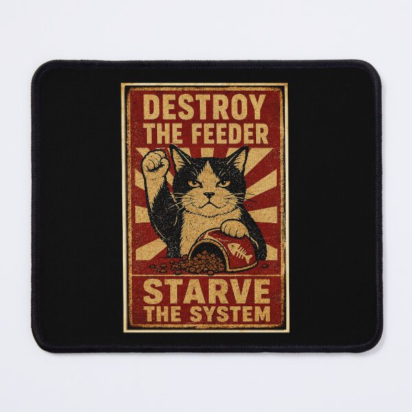 Item preview, Rebellious Tuxedo Cat Retro Poster With Anti System designed and sold by Modaozushi216.