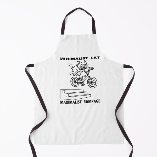 Item preview, Minimalist Cat Maximalist Rampage Funny BMX Cat T-Shirt designed and sold by The Bold Line Studio.
