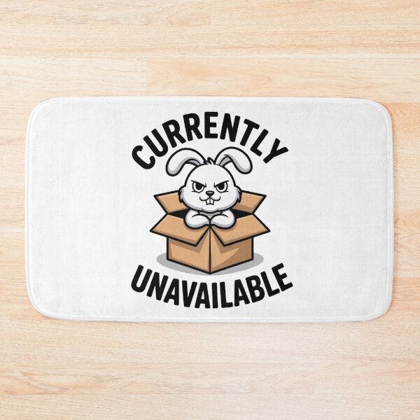 Item preview, Funny Introvert Rabbit Currently Unavailable Sticker designed and sold by Mr-wow.