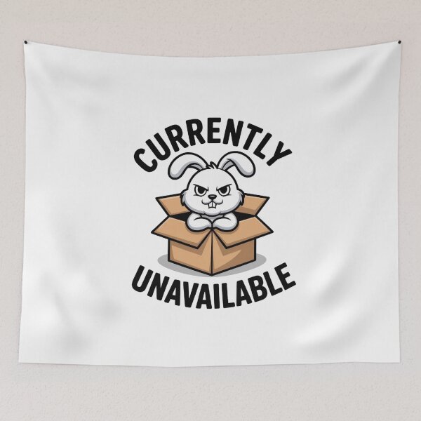 Item preview, Funny Introvert Rabbit Currently Unavailable Sticker designed and sold by Mr-wow.