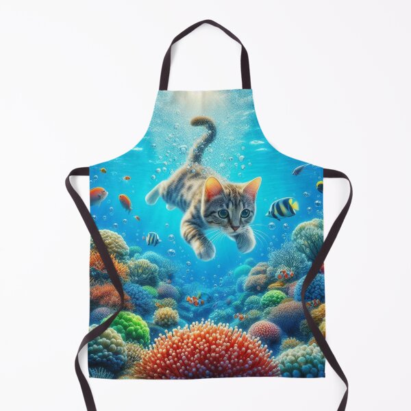 Item preview, Underwater Cat – Dreamy Coral Reef Design designed and sold by Dogandesighn.