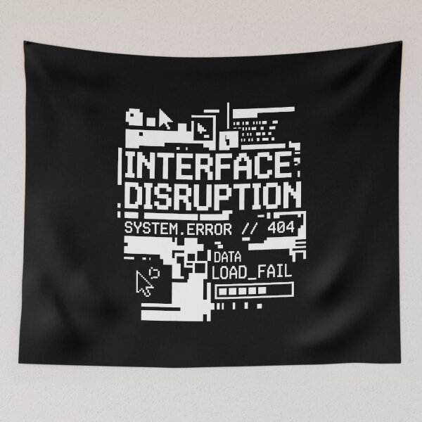 Item preview, Interface Disruption System Error Glitch Art designed and sold by SplashTastic.
