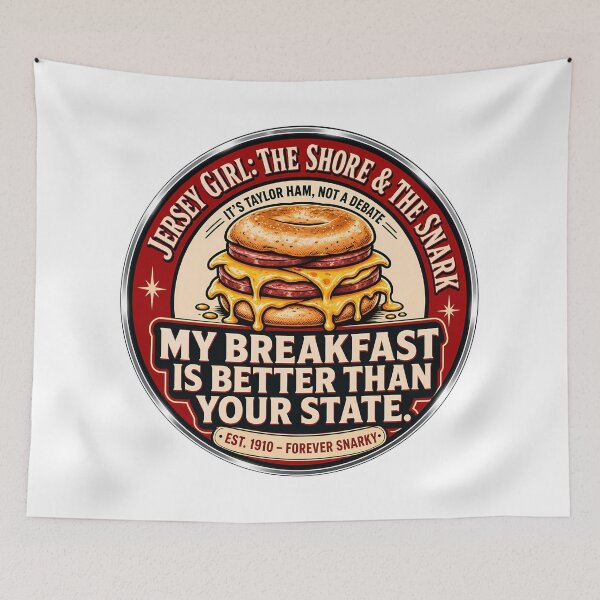 Item preview, Jersey Girl Taylor Ham Breakfast Badge designed and sold by JerseyGirls.