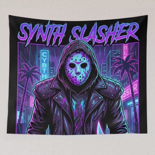 Item preview, Horror Synthwave Slasher Killer 80s neon designed and sold by Lukars77.