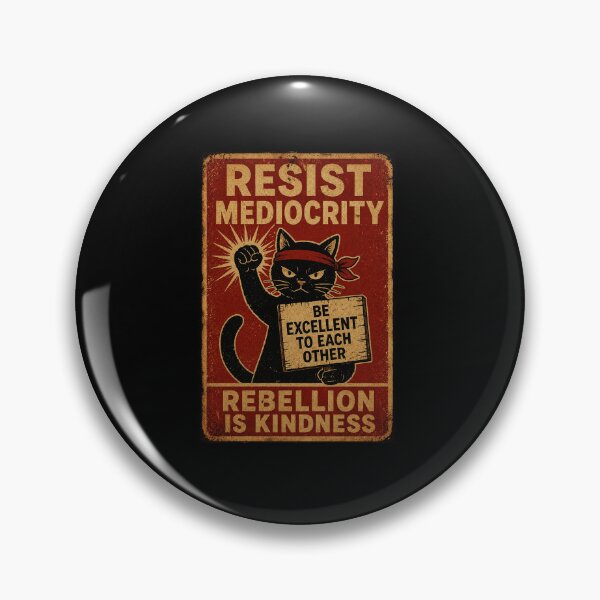 Item preview, Retro Rebel Cat Kindness Poster With Vintage Motivation Vibes designed and sold by Modaozushi216.