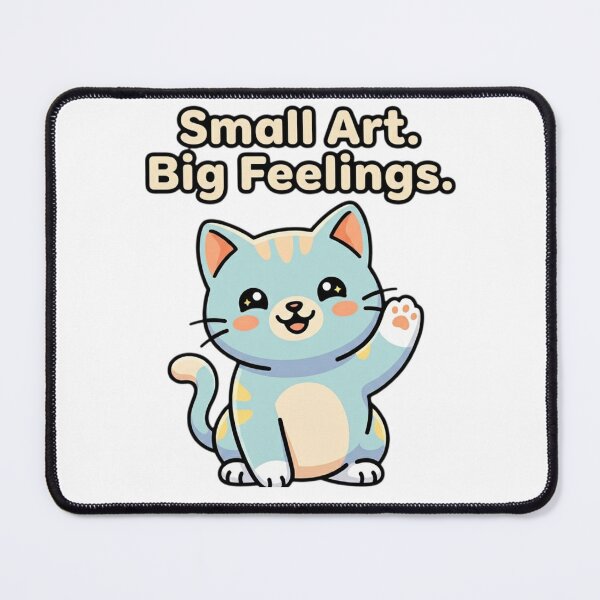 Item preview, Small Art Big Feelings Cat Shirt Cute Kawaii Cat Gift Cat Lover Artist Cat Mom Tee designed and sold by Sky-bully.