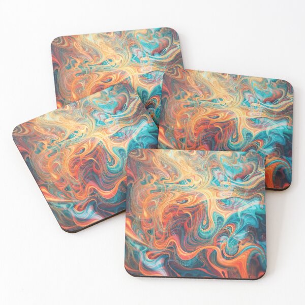 Item preview, Vibrant Fluid Marble Swirl | Abstract Psychedelic Wave Art | Colorful Cosmic Smoke Pattern designed and sold by SergioMiklos.