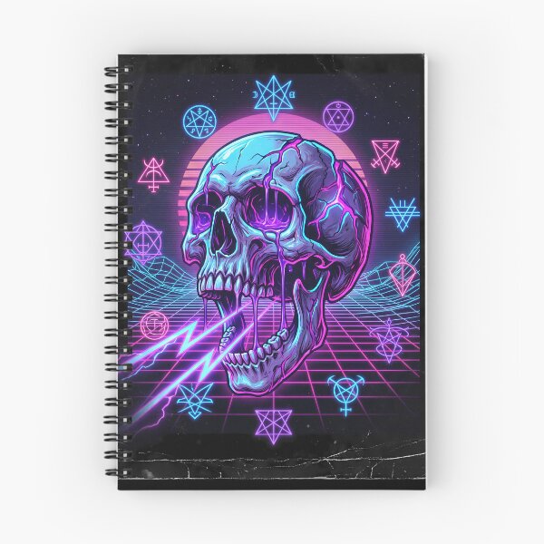 Item preview, Neon Skull Electric Occult Retro Synthwave designed and sold by Lukars77.