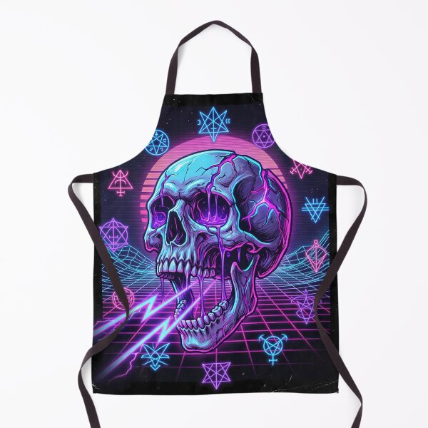 Item preview, Neon Skull Electric Occult Retro Synthwave designed and sold by Lukars77.