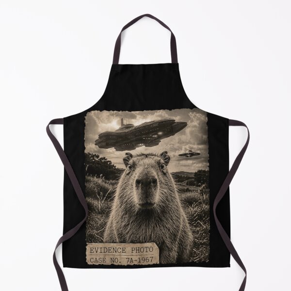 Item preview, Vintage Capybara UFO Sighting Evidence Photo Sci-Fi Retro Art designed and sold by haitrieuic96.