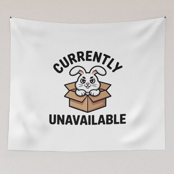 Item preview, Cute Grumpy Bunny Anti Social Meme Art designed and sold by Mr-wow.