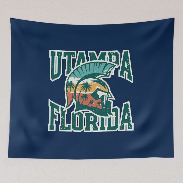 Item preview, UTampa Florida Spartan Sunset – Retro College Tropical Varsity Design designed and sold by ArcticFoxStudio.
