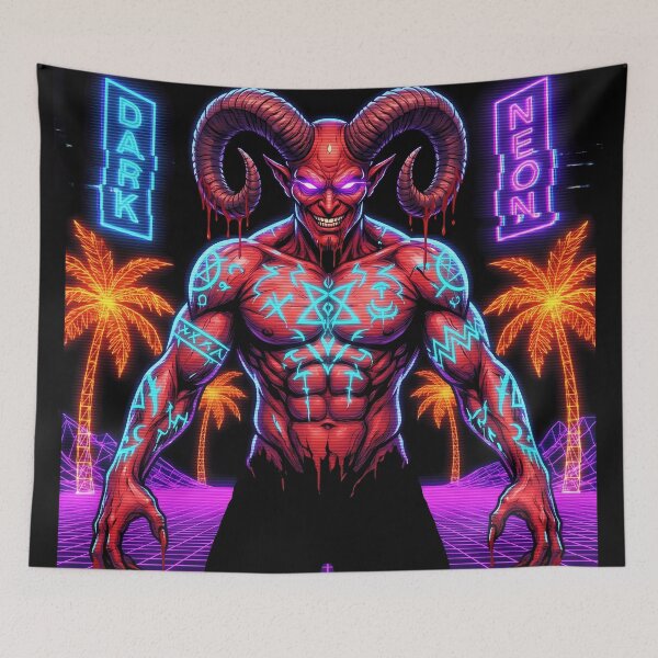 Item preview, Synth Slasher Demon Lord Neon Hell designed and sold by Lukars77.