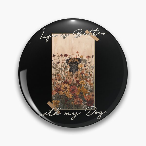Item preview, Funny Bull Mastiff Life is Better Floral Cottagecore Mom Dad Kids designed and sold by rafaeltto.