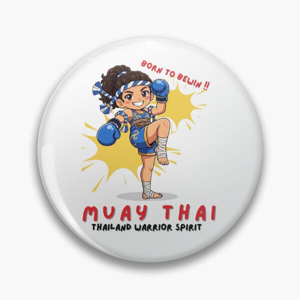 Item preview, Born To Be Win – Cute Muay Thai Girl Fighter Cartoon Thailand Kickboxing Graphic designed and sold by Beeform.