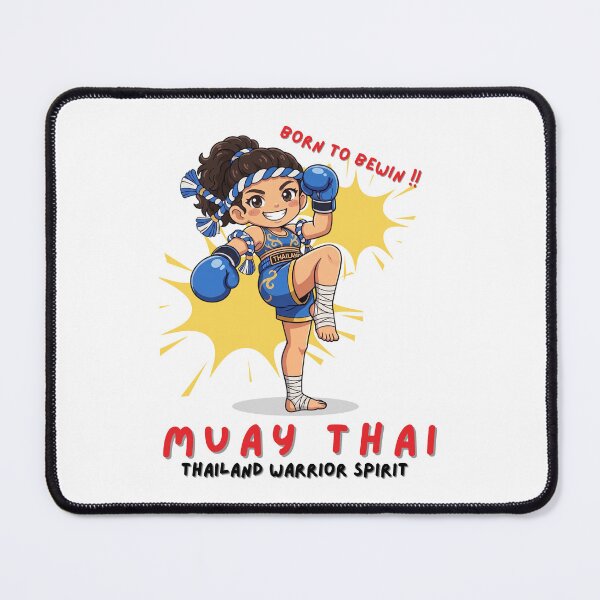 Item preview, Born To Be Win – Cute Muay Thai Girl Fighter Cartoon Thailand Kickboxing Graphic designed and sold by Beeform.