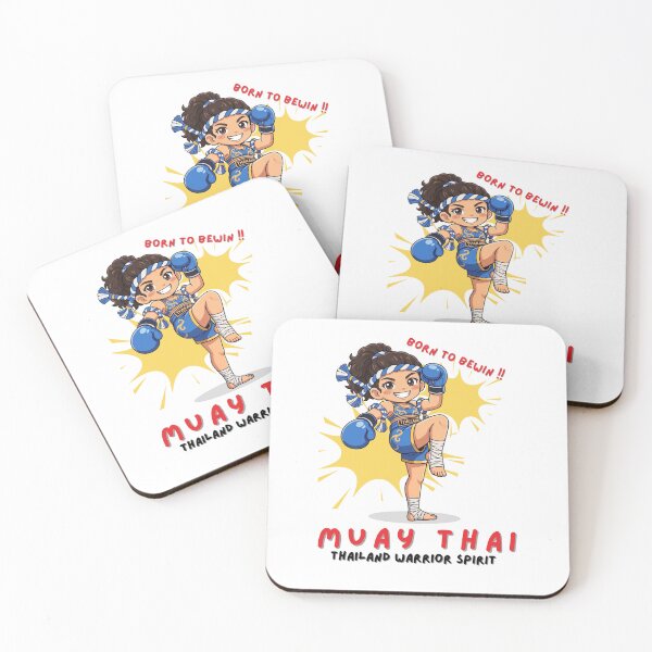 Item preview, Born To Be Win – Cute Muay Thai Girl Fighter Cartoon Thailand Kickboxing Graphic designed and sold by Beeform.
