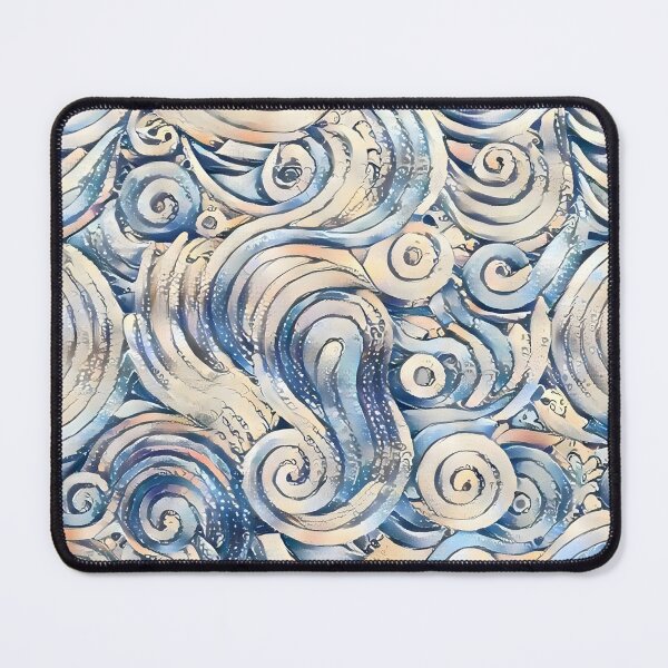 Item preview, Mystic Ocean Swirls Pattern | Pearlescent Nautical Mosaic Art | Dreamy Sea Wave Texture designed and sold by SergioMiklos.