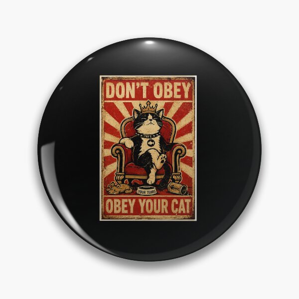 Item preview, Don't Obey Obey Your Cat Funny Vintage Cat Owner Humor designed and sold by Modaozushi216.