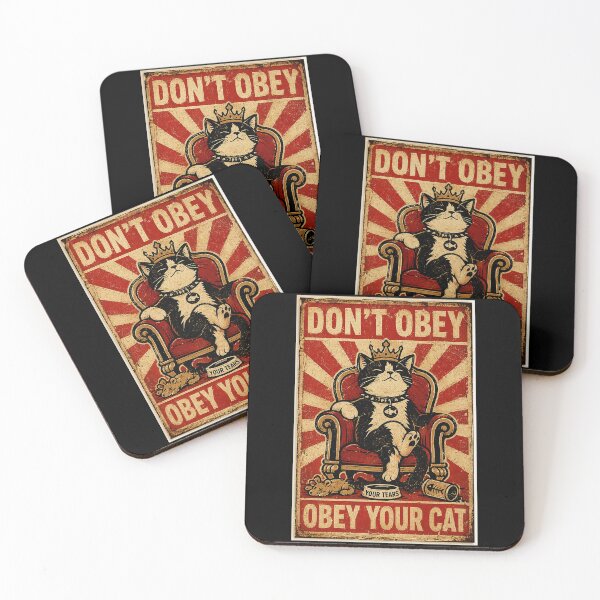 Item preview, Don't Obey Obey Your Cat Funny Vintage Cat Owner Humor designed and sold by Modaozushi216.
