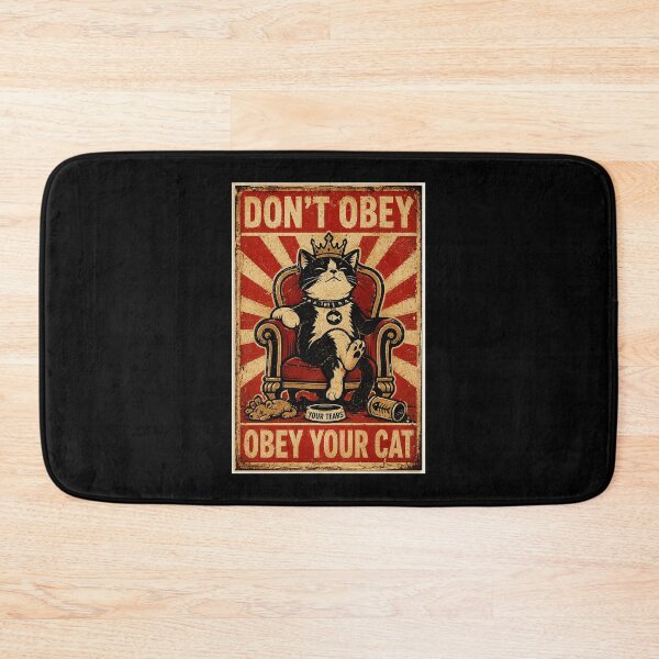 Item preview, Don't Obey Obey Your Cat Funny Vintage Cat Owner Humor designed and sold by Modaozushi216.