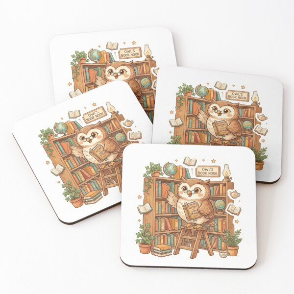 Item preview, Little Owl Bookshop designed and sold by Thalora Store.