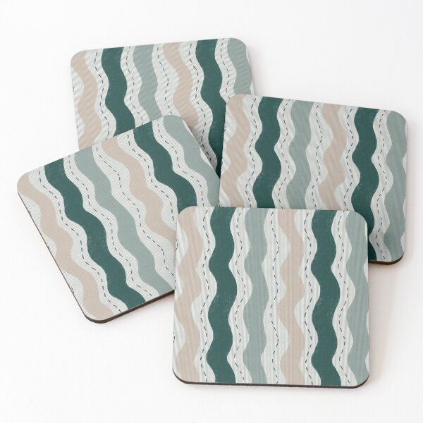 Item preview, Abstract Coastal Waves Pattern Minimal Organic Stripes. designed and sold by PrajaktaPathak.