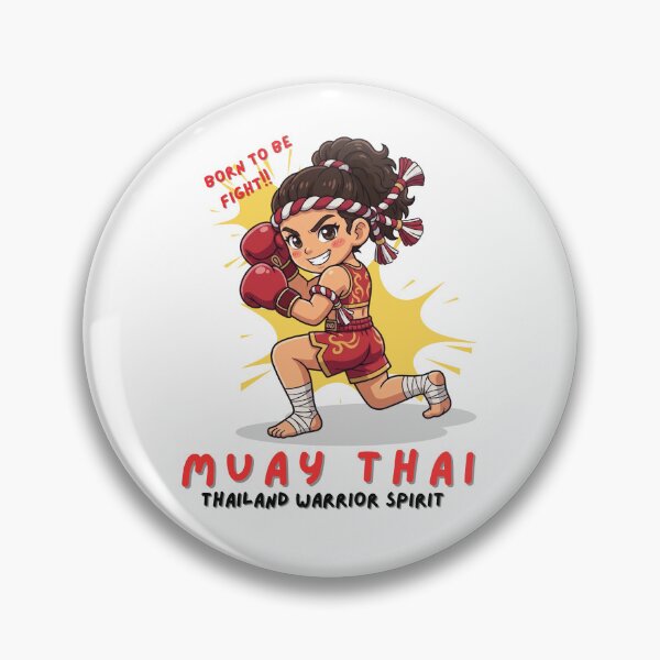 Item preview, Born to Be Fight! Cute Muay Thai Girl Fighter Cartoon Graphic designed and sold by Beeform.