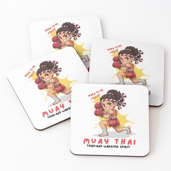 Item preview, Born to Be Fight! Cute Muay Thai Girl Fighter Cartoon Graphic designed and sold by Beeform.