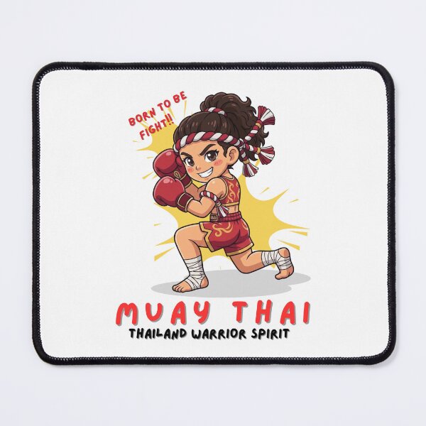 Item preview, Born to Be Fight! Cute Muay Thai Girl Fighter Cartoon Graphic designed and sold by Beeform.