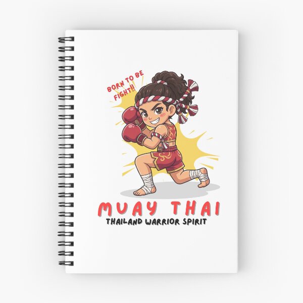 Item preview, Born to Be Fight! Cute Muay Thai Girl Fighter Cartoon Graphic designed and sold by Beeform.