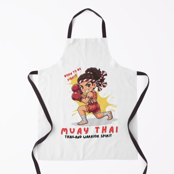 Item preview, Born to Be Fight! Cute Muay Thai Girl Fighter Cartoon Graphic designed and sold by Beeform.