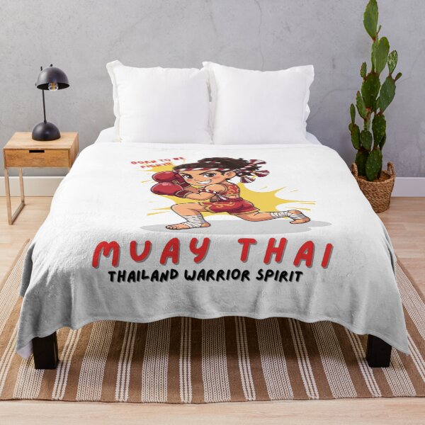 Item preview, Born to Be Fight! Cute Muay Thai Girl Fighter Cartoon Graphic designed and sold by Beeform.