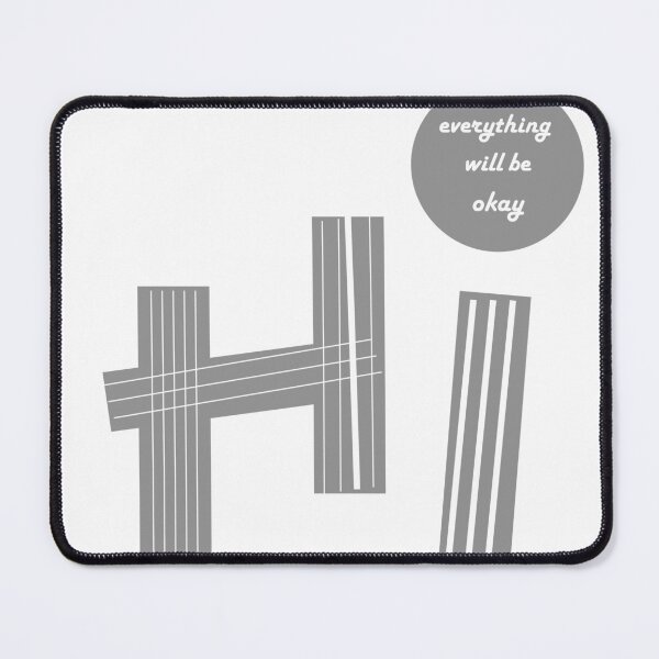 Item preview, Cute Hi Everything Will Be Okay Pastel Typography designed and sold by GraphixByHub.
