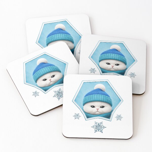 Item preview, Winter Fluffy Cat Badge - Cute Realistic Snow Kitty designed and sold by Extravanganzza.