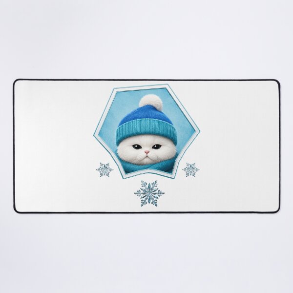 Item preview, Winter Fluffy Cat Badge - Cute Realistic Snow Kitty designed and sold by Extravanganzza.