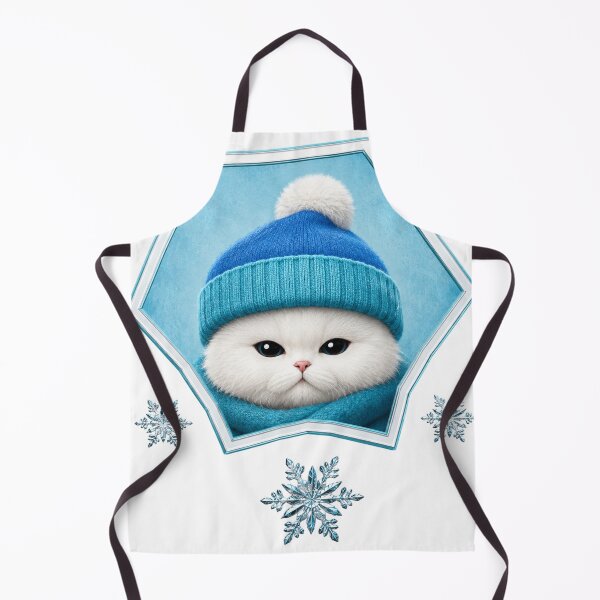 Item preview, Winter Fluffy Cat Badge - Cute Realistic Snow Kitty designed and sold by Extravanganzza.