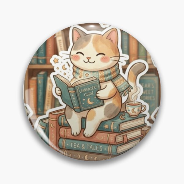 Item preview, Reading Stack Cat designed and sold by Thalora Store.