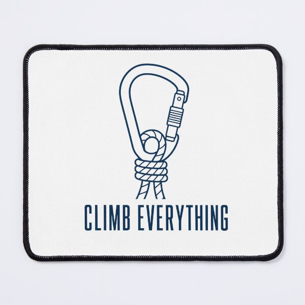 Item preview, Climb Everything Minimal Carabiner Line Art Climbing Tee Sticker Rock Climber Gift designed and sold by sharifex.