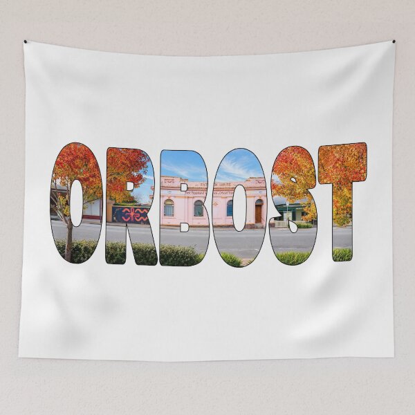Item preview, ORBOST - East Gippsland Victoria Historic Office Building with Autumn Trees designed and sold by Adam Gormley.