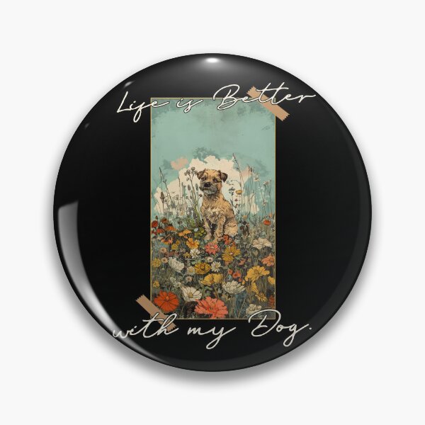 Item preview, Funny Border Terrier Life is Better Floral Cottagecore Mom Dad Kids designed and sold by rafaeltto.