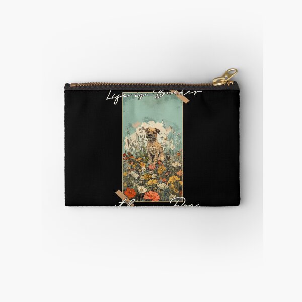 Item preview, Funny Border Terrier Life is Better Floral Cottagecore Mom Dad Kids designed and sold by rafaeltto.
